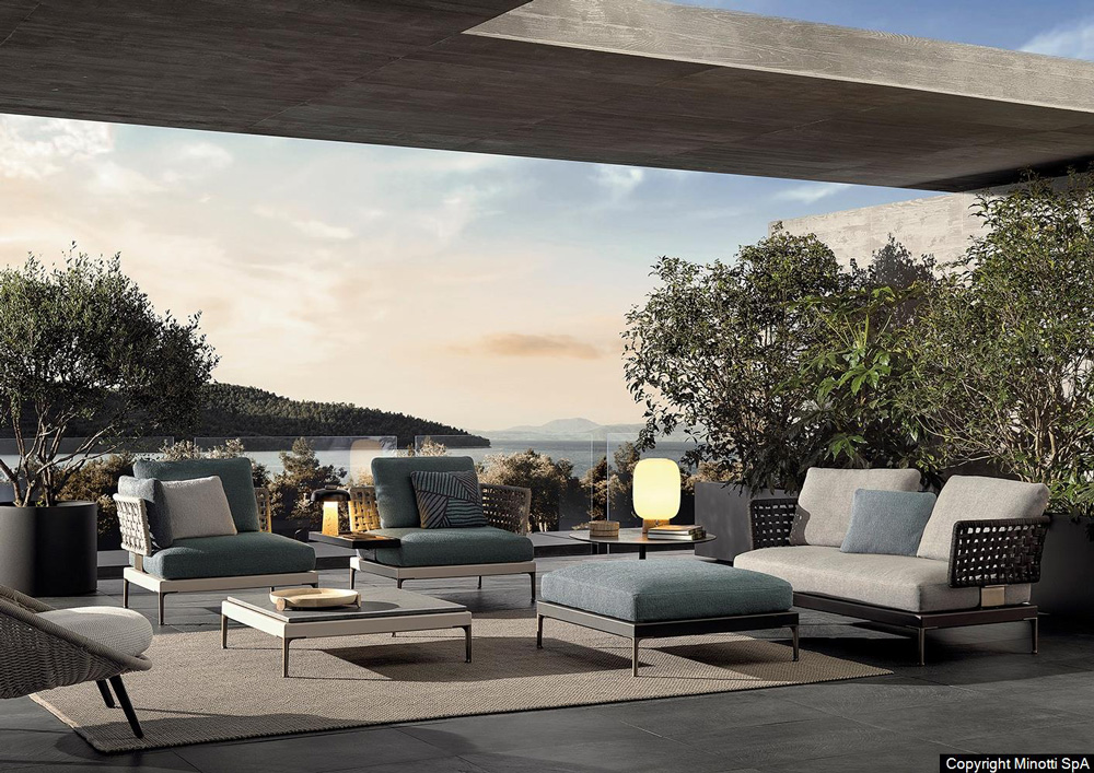 rivenditore bergamo divani outdoor Minotti Patio