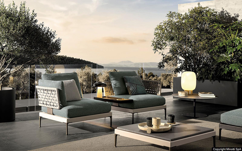 rivenditore bergamo divani outdoor Minotti Patio