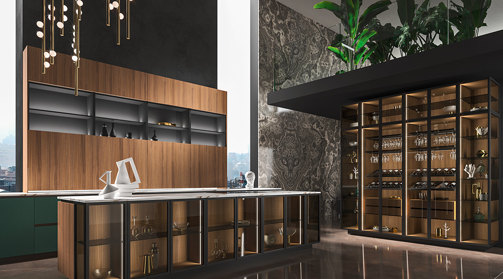 tendenze cucine 2022 snaidero-Way-verde alpe rivenditore bergamo