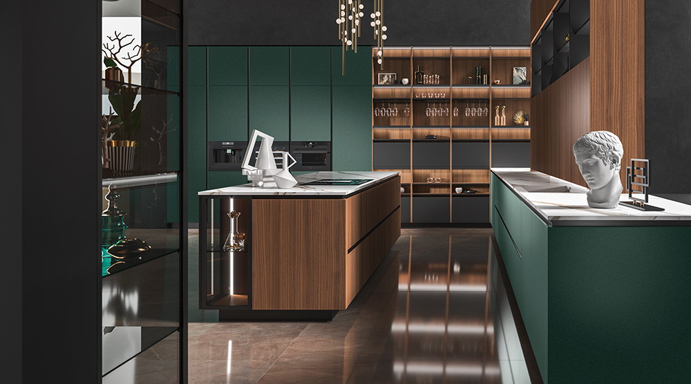 trend cucine snaidero Way verde alpe bergamo