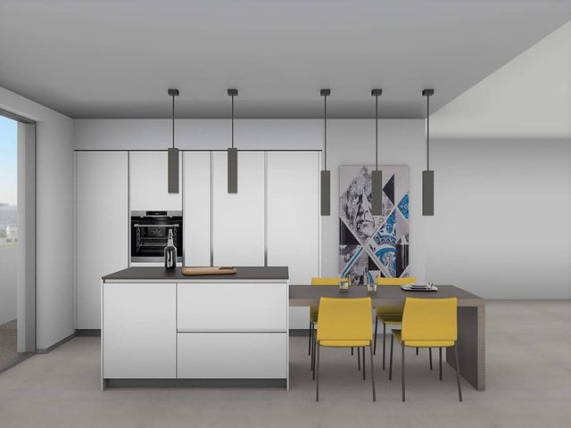 Rendering Come Arredare Cucina Piccola Bergamo Arredolinea