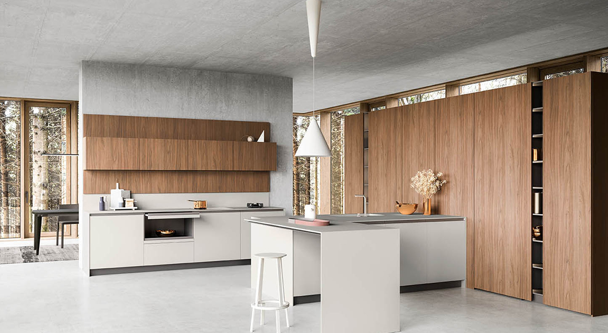 cucine open space Bergamo Valdesign Arredolinea