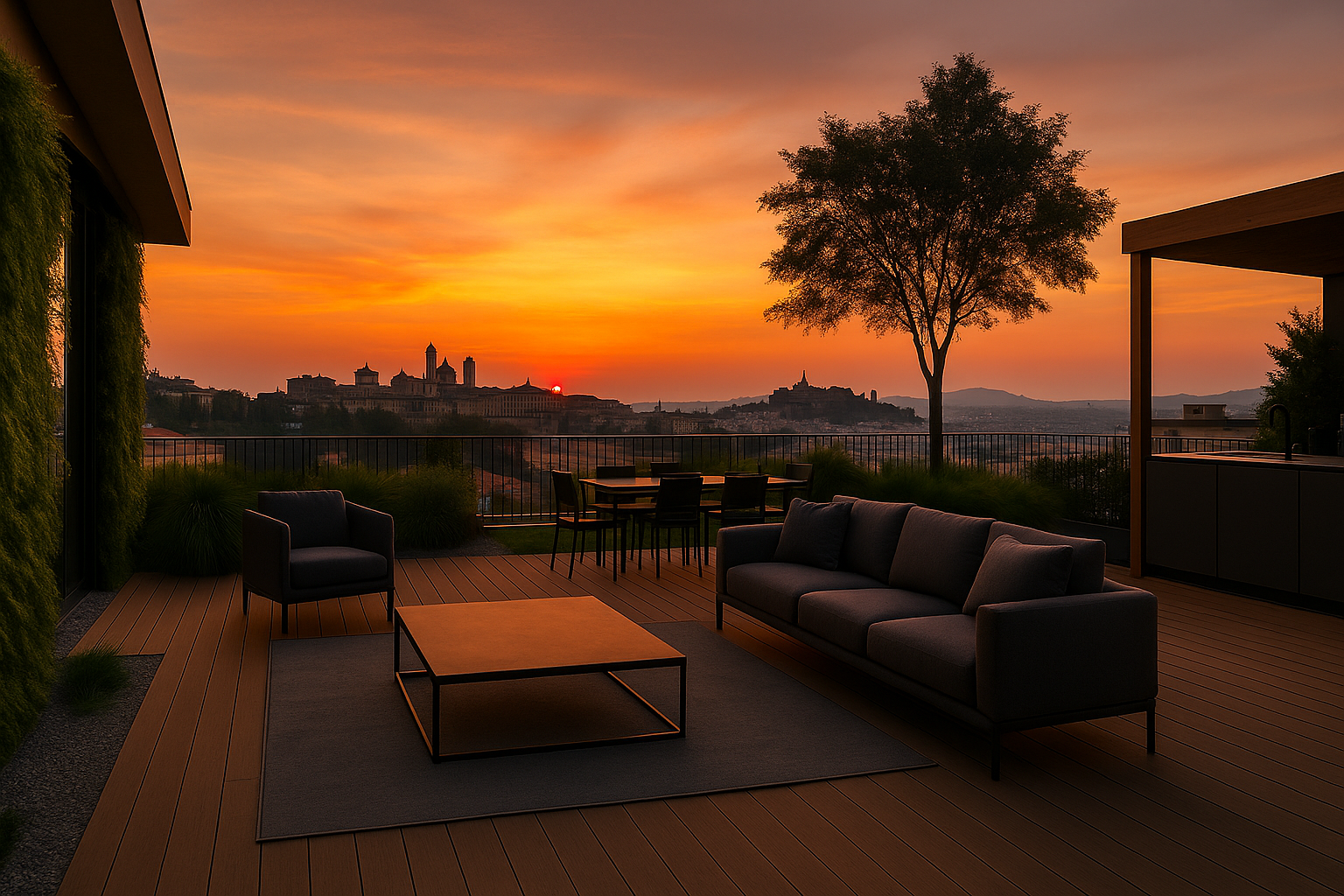 Progettazione Terrazzi moderni design a Bergamo idee Arredolinea